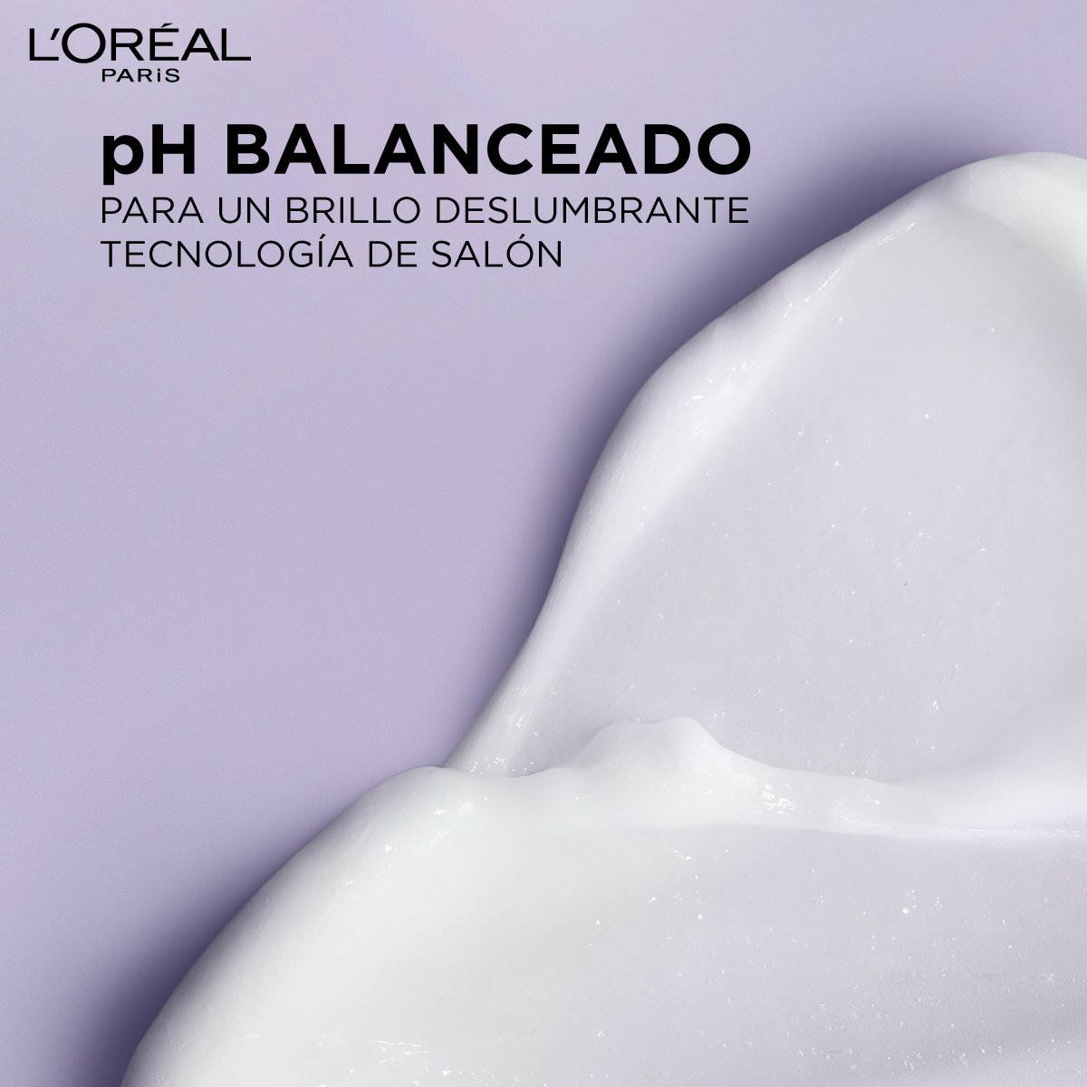Tecnología de salón con pH balanceado para un pelo con brillo deslumbrante.